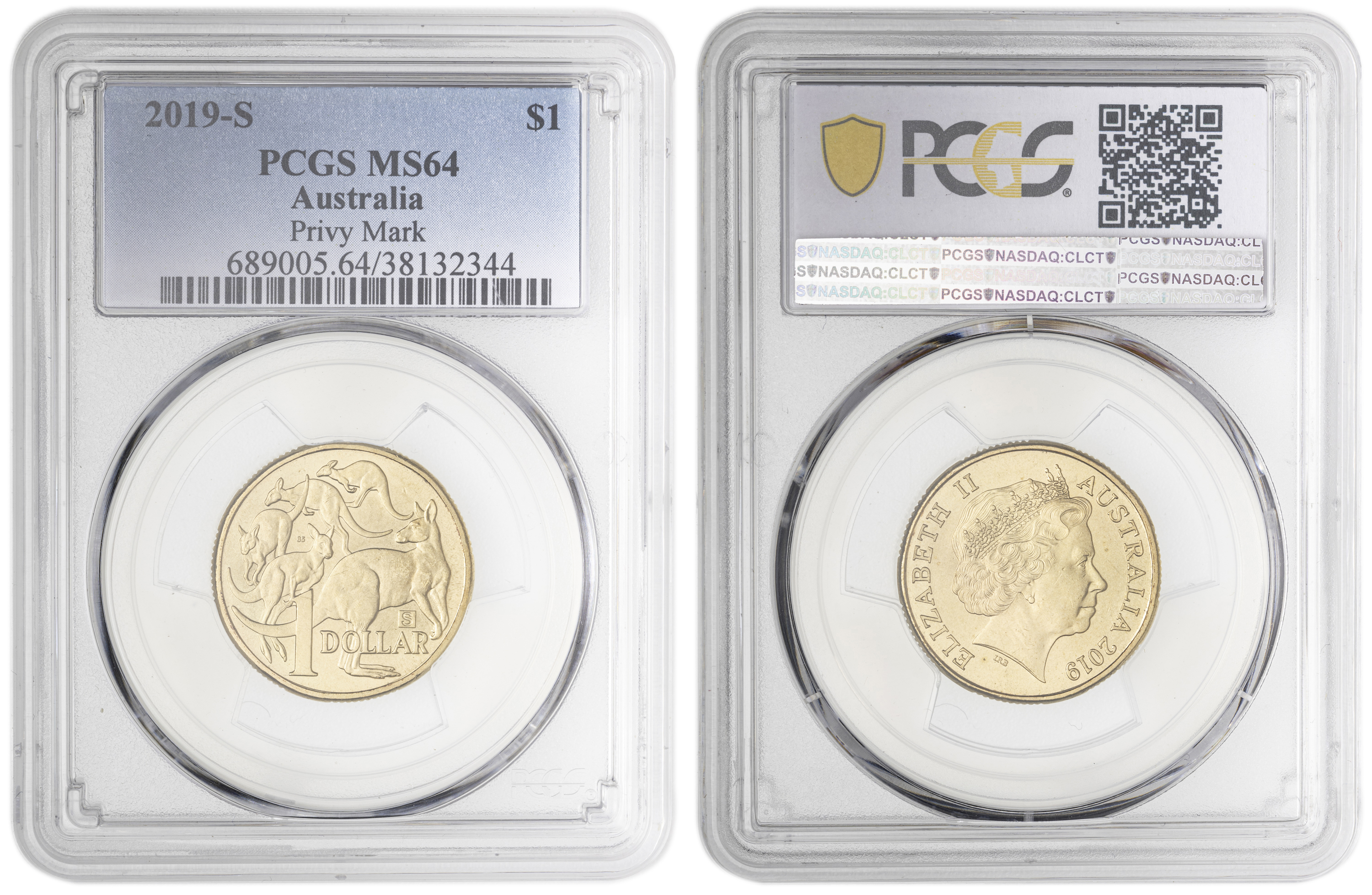 Privy Mark , One Dollar, 2019-S, PCGS MS64