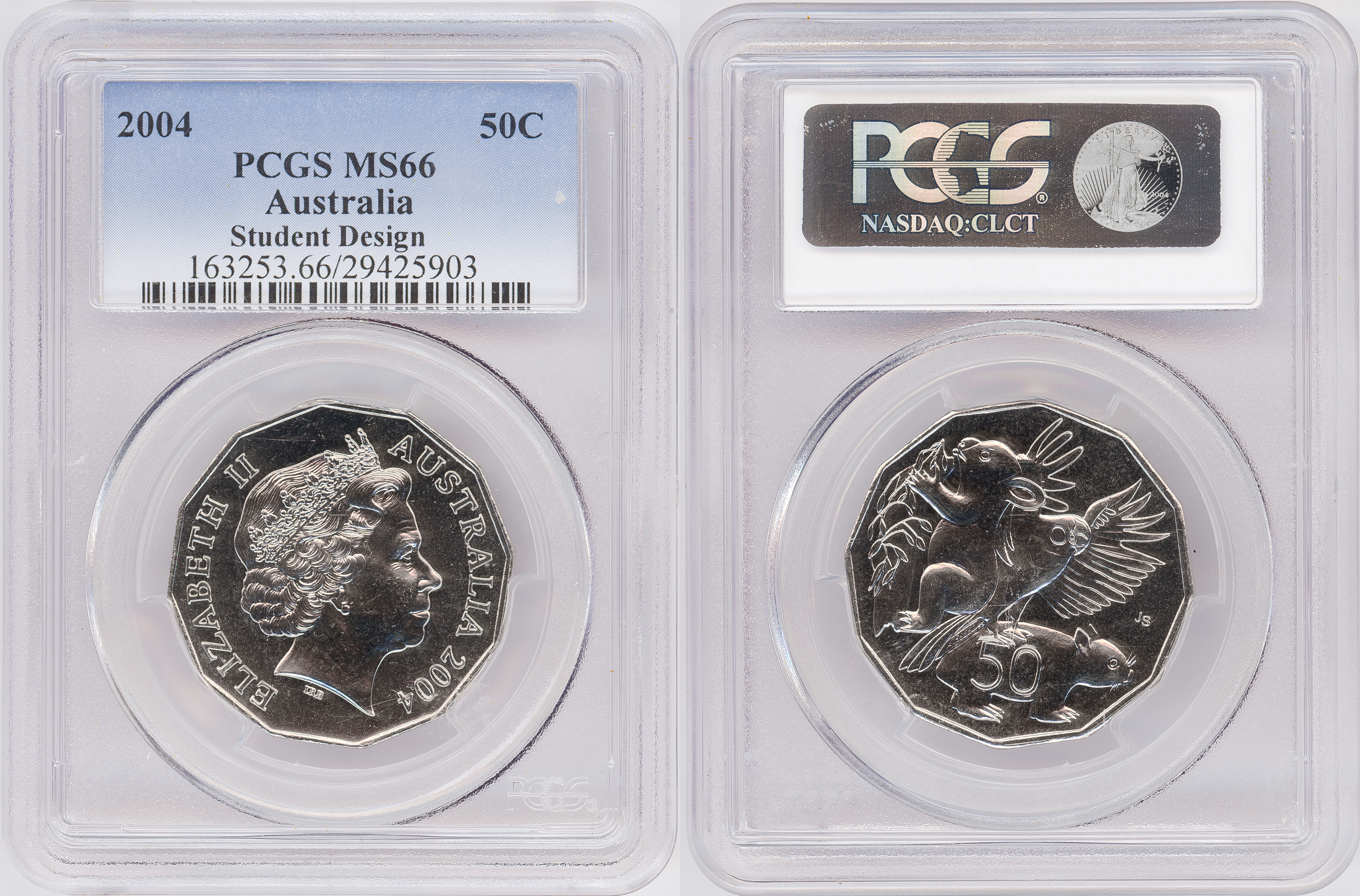 Student Design, Fifty Cent, 2004, PCGS MS66