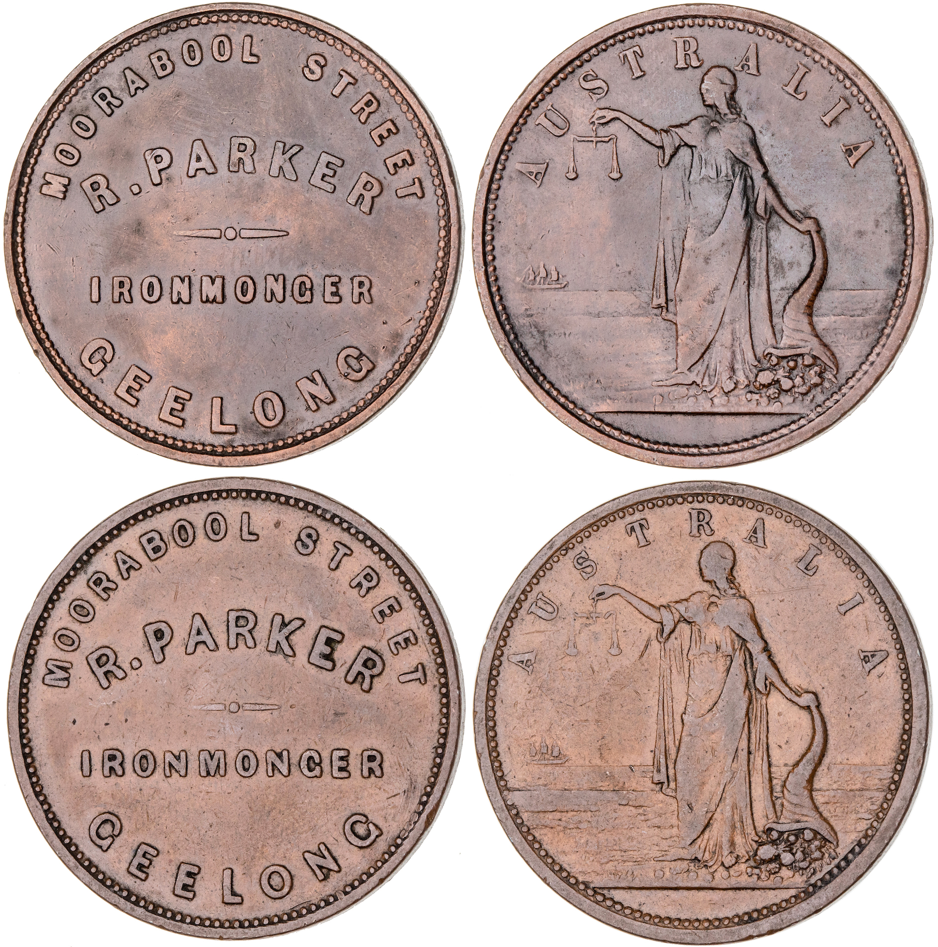 Geelong, Victoria, R. Parker, Penny, ND, VF
