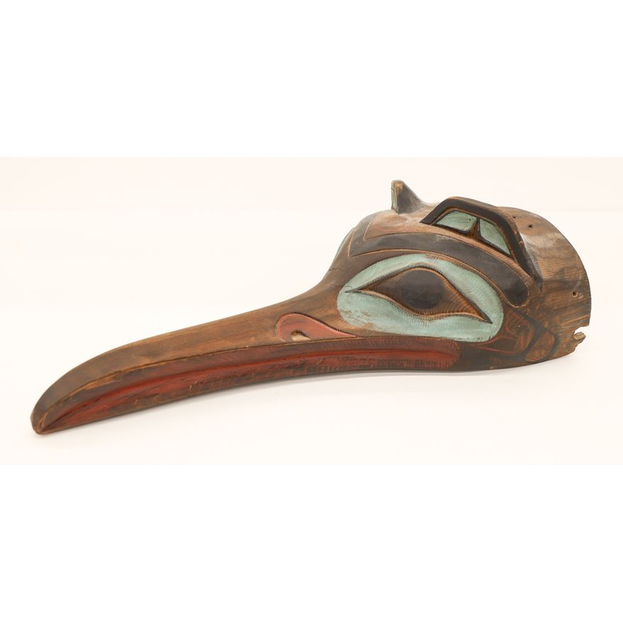 William Robertson ''Blue Jay Mask'' Painted Cedar Mask