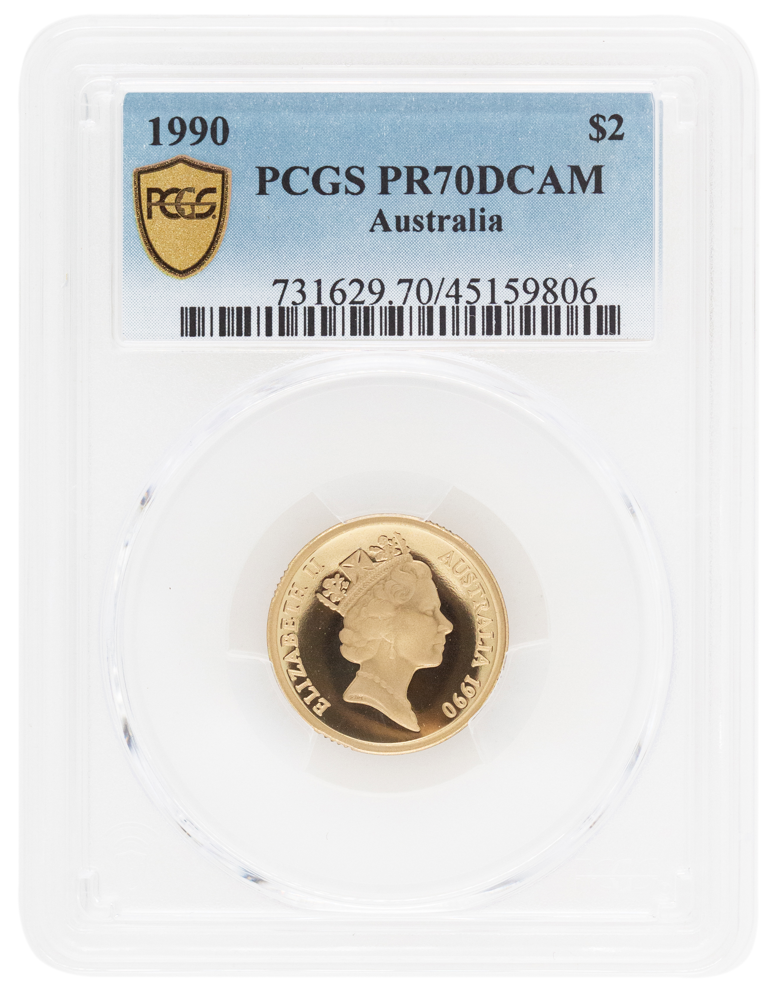 Elizabeth II, Two Dollar, 1990, PCGS PR 70DCAM