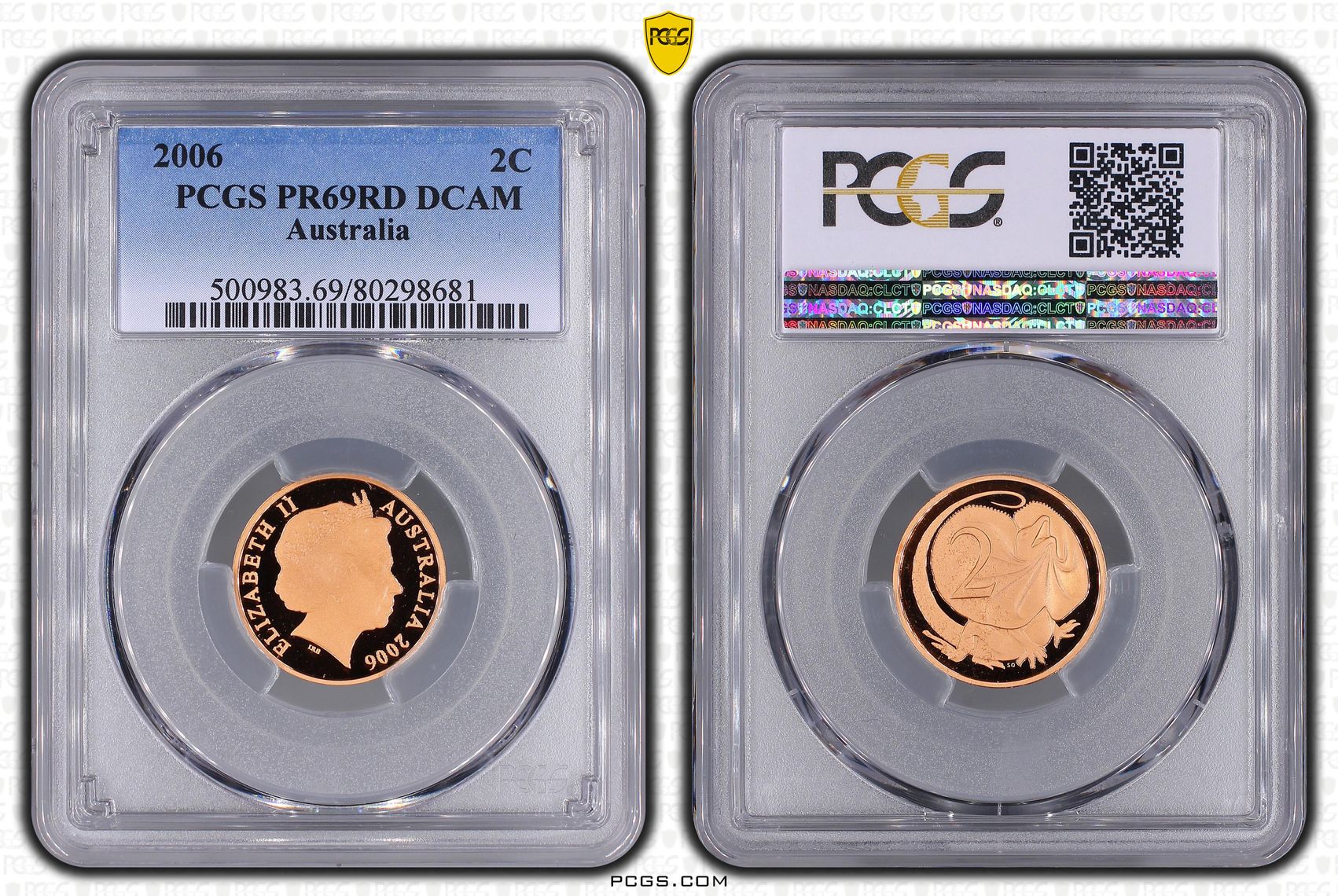 Elizabeth II, , Two Cent, 2006, PCGS PR69DCAM