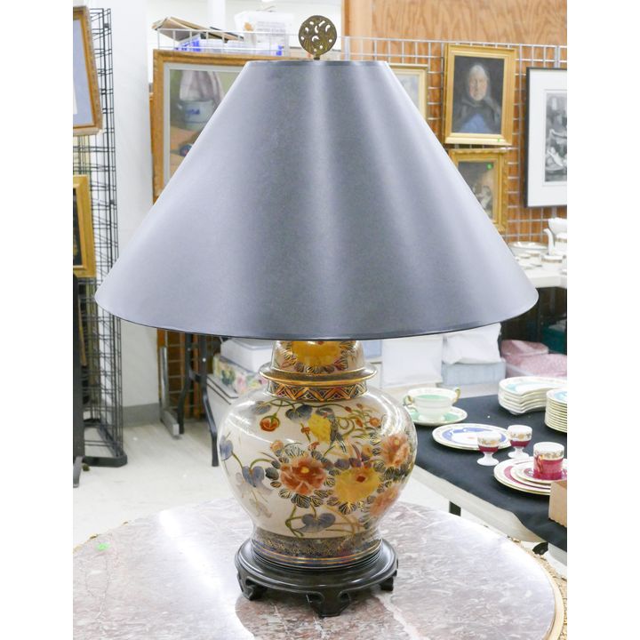 Designer Imari Style Porcelain Jar Table Lamp 30''