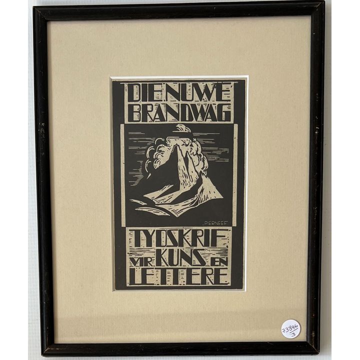 J.H. PIERNEEF - BOOKPLATE - DIE NUWE BRANDWAG, TYDSKRIF VIR KUNS EN LETTERE, deel IV, No. 1, Mei 1932