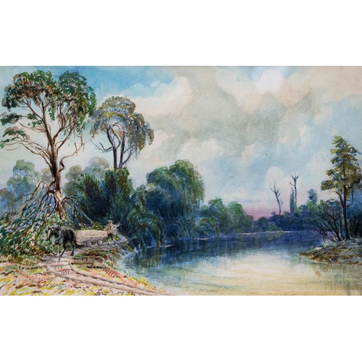 THOMSON, JOHN TURNBULL, The Waihopai River at Thomsons Bush Waihopai Bush