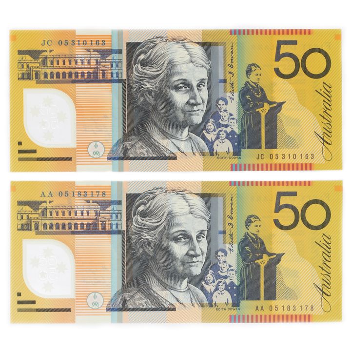 First Prefix - MacFarlane/Henry, Fifty Dollar, 2005 Uncirculated