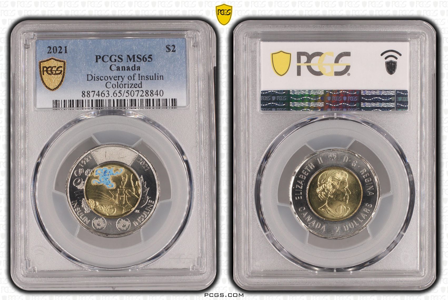 Canada, Discovery of Insulin, Two Dollar, 2021, PCGS MS65