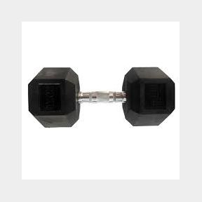 GetUp Rubber Hex Dumbbell Black 20 kg -51711/756