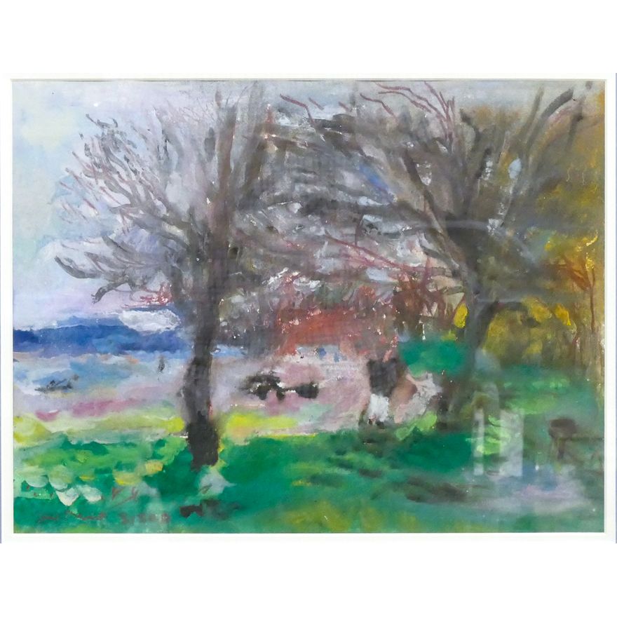 Joe Reno ''Landscape'' Watercolor Framed 21''x25''