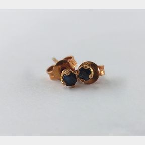 Blue Sapphire Stud Earring 18ct Yellow Gold - 51533/192
