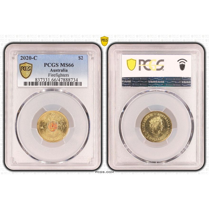 Firefighters, Two Dollar, 2020-C, PCGS MS 66