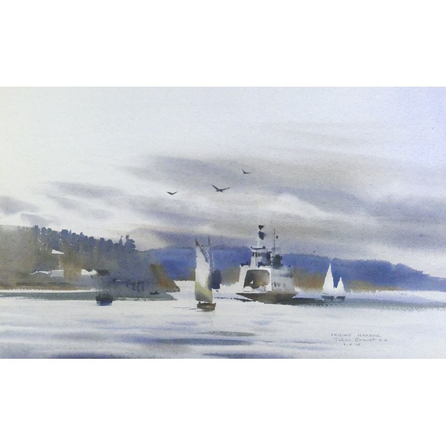 Rex Brandt ''Friday Harbor'' 1975 Watercolor
