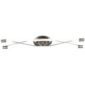 4 Foot LED Satin Chrome Fluorescent Fitting - NOT TESTED