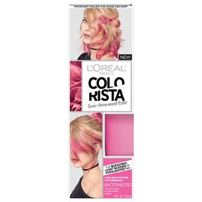 L'OREAL PARIS COLORISTA SEMI-PERMANENT TEMPORARY HAIR COLOR - LIGHT BLONDE/HOT PINK - 4 FL OZ