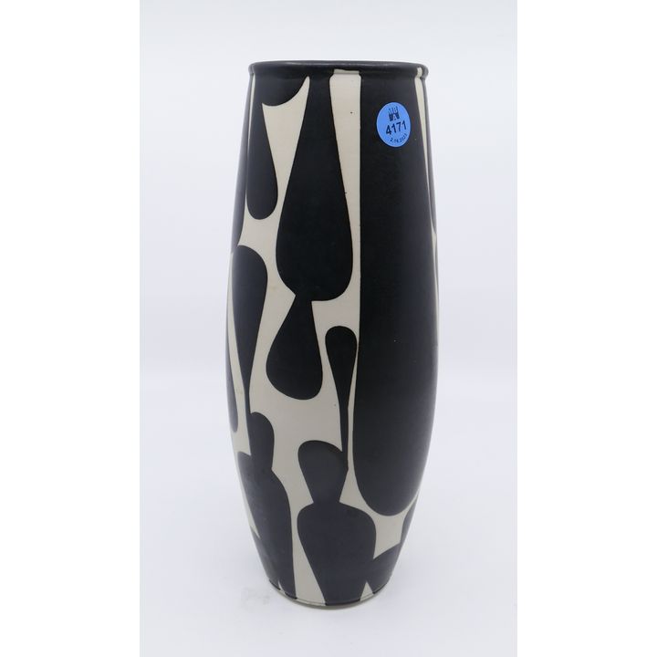 Sam Scott Black & White Porcelain Vase- 11''