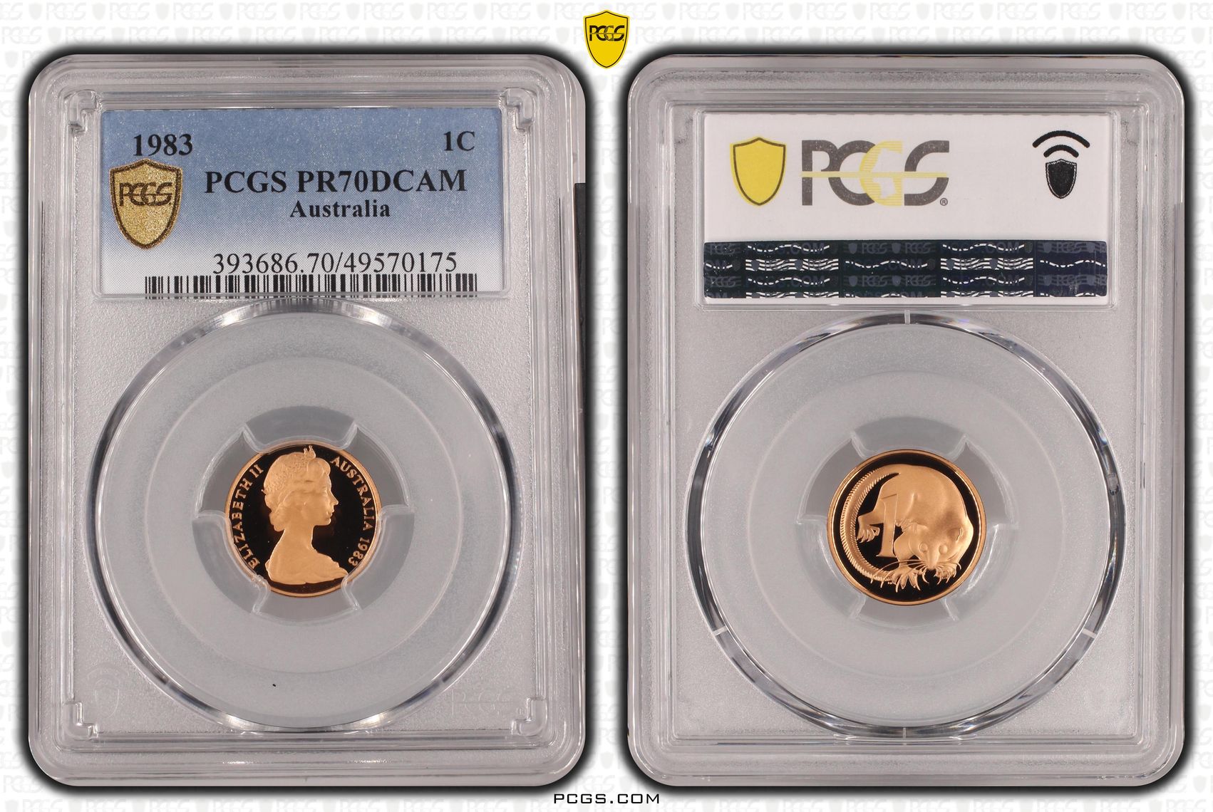 Elizabeth II, One Cent, 1983, PCGS PR70DCAM