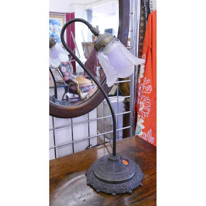 Glass Shade Tulip Lamp- 18''