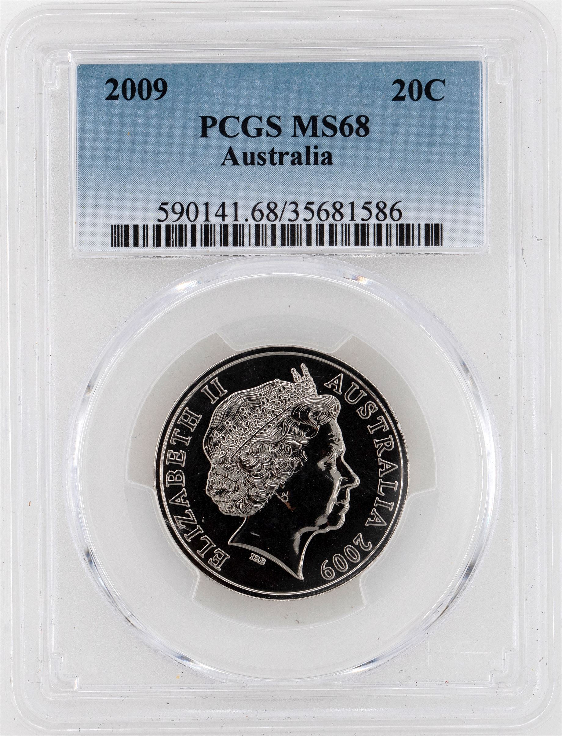 2009 Australia Twenty Cent, 20c PCGS - MS68 -586