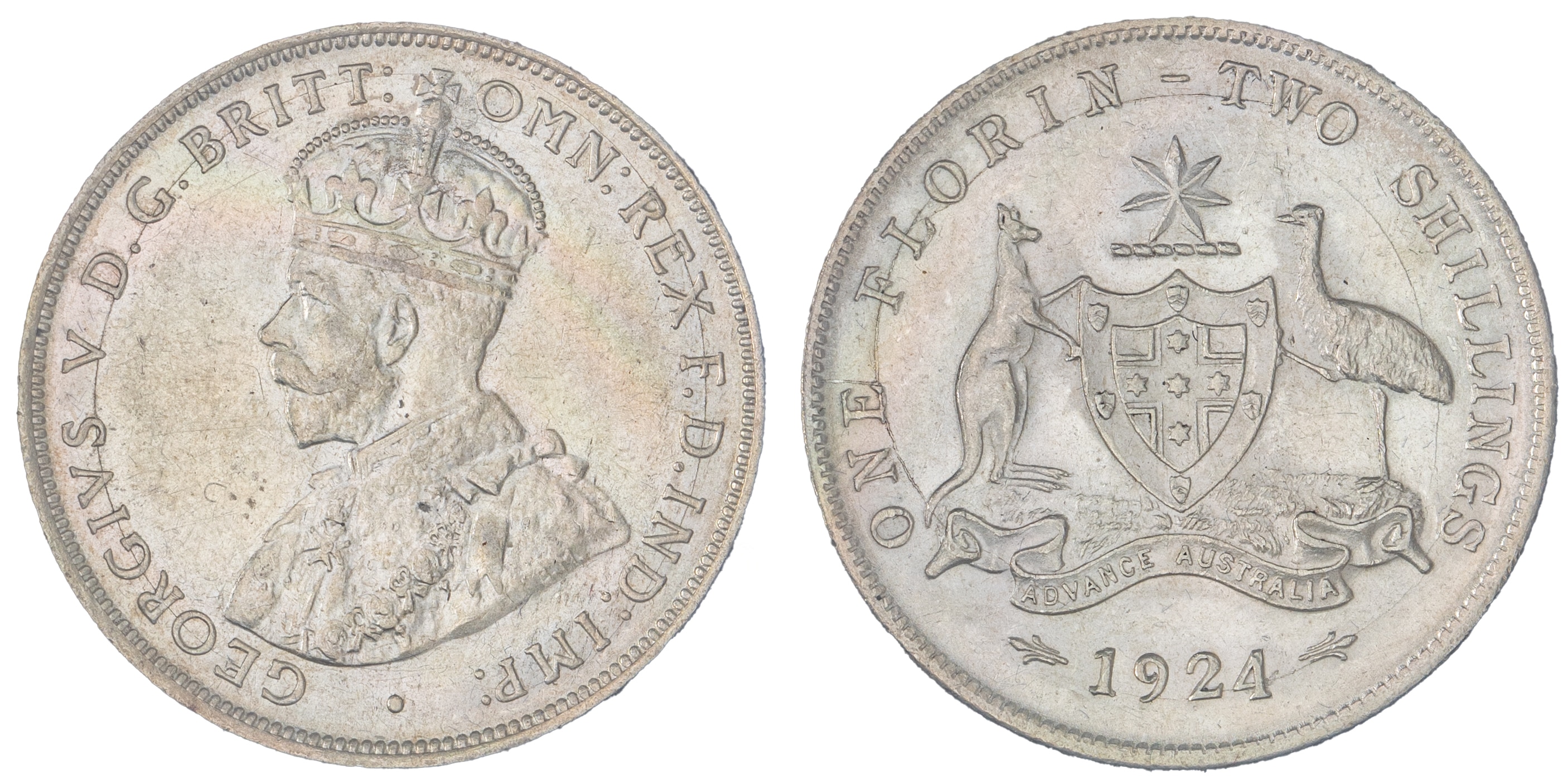 George V, Florin, 1924, gEF