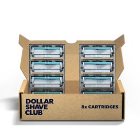 DOLLAR SHAVE CLUB | 4 BLADE RAZOR REFILLS (4 PACK) | SWIFT RINSE BLADES FOR LONGER AND THICKER HAIR