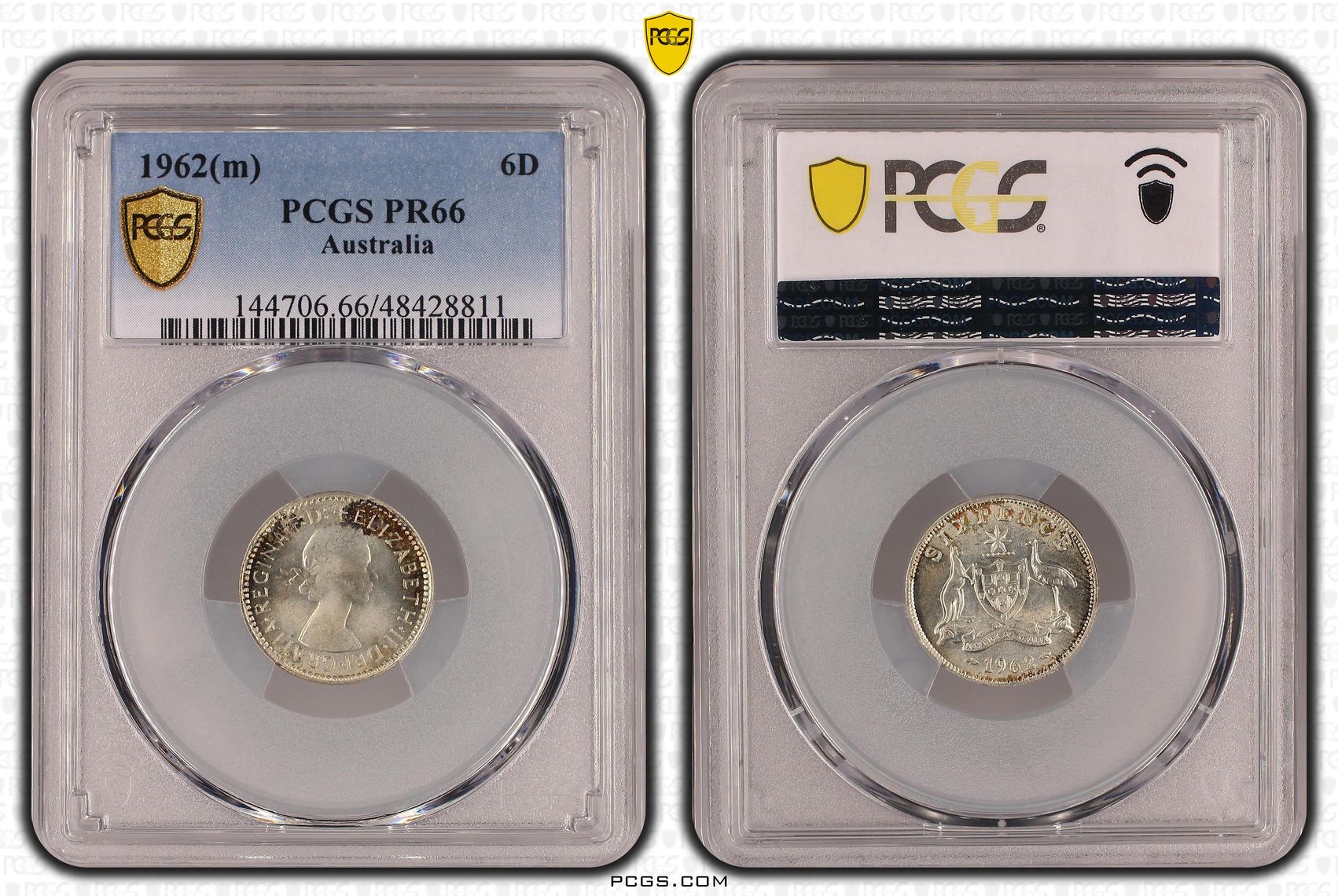 Elizabeth II, Sixpence, 1962(m), PCGS PR66