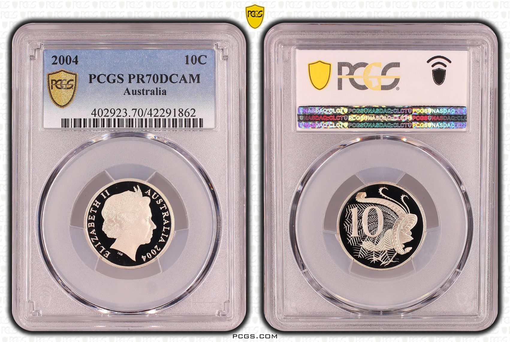 Elizabeth II, Ten Cent, PR70DCAM , 2004 PCGS POP - 25/0