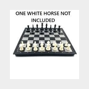 Chess - Magnetic Chess Set 15 Inch -(ONE WHITE HORSE NOT INCLUDED) | 51745/17746 AS B2 (S2)