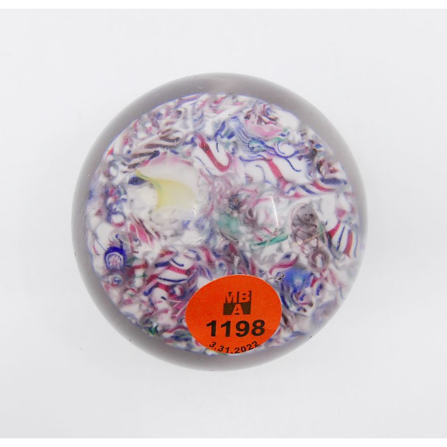 Antique French Millefiori Glass Paperweight- 2.5''