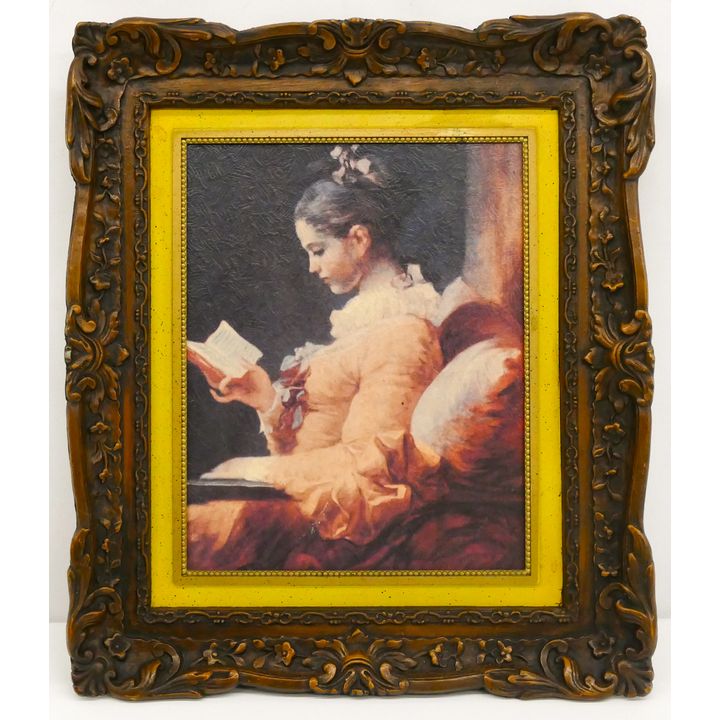 Jean-Honore Fragonard Vintage "A Young Girl Reading" Lithograph Framed