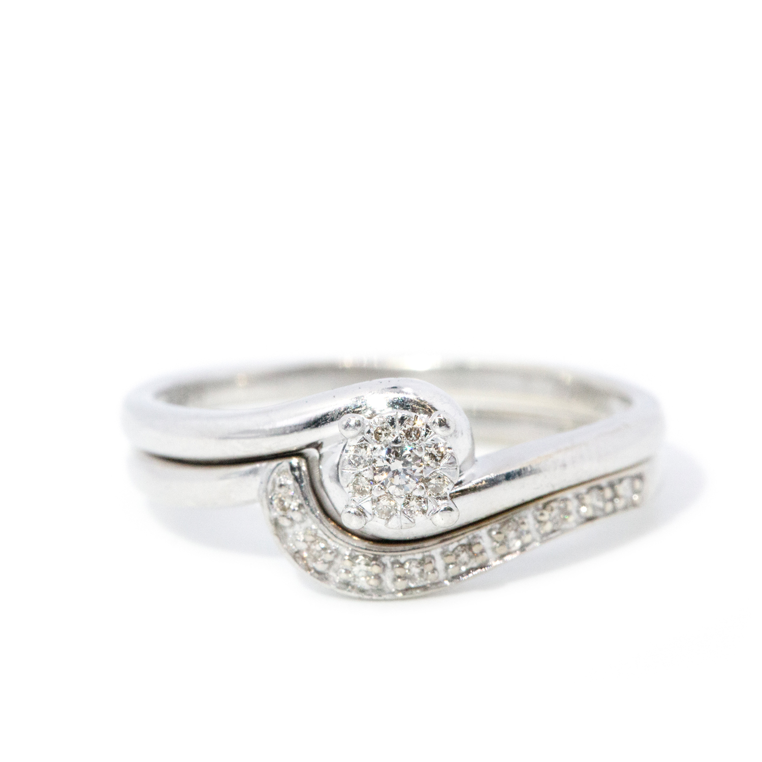Two 9ct Gold Diamond Ring
