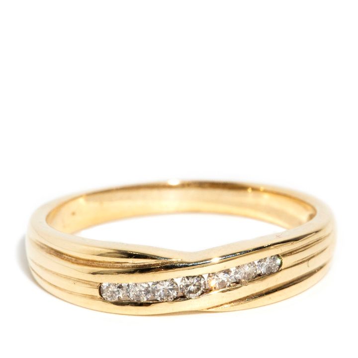 0.14 Carat Diamond 9ct Gold Ring,