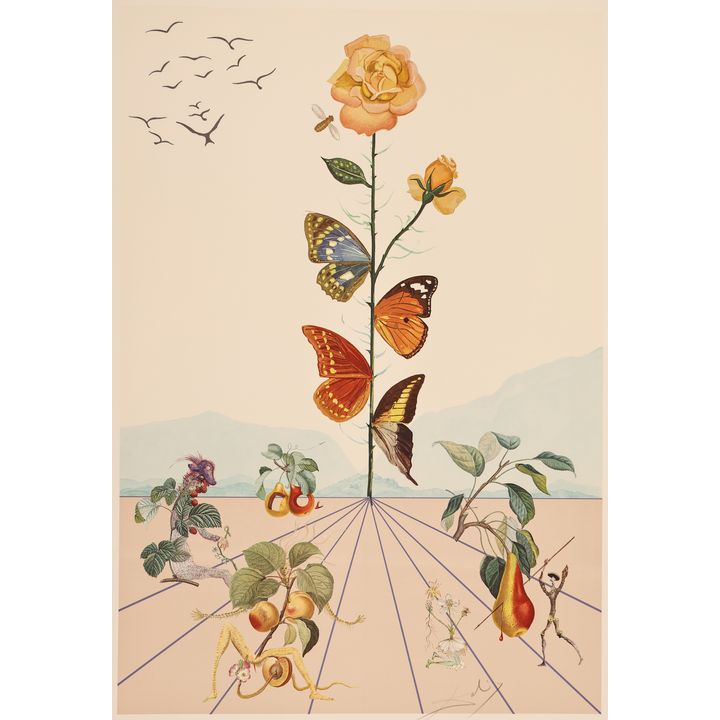Salvador Dali ''Floradali II'' 1981 Embossed Lithograph