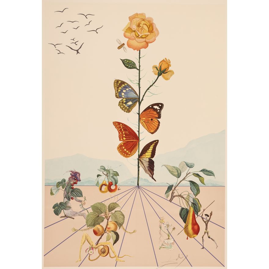Salvador Dali ''Floradali II'' 1981 Embossed Lithograph