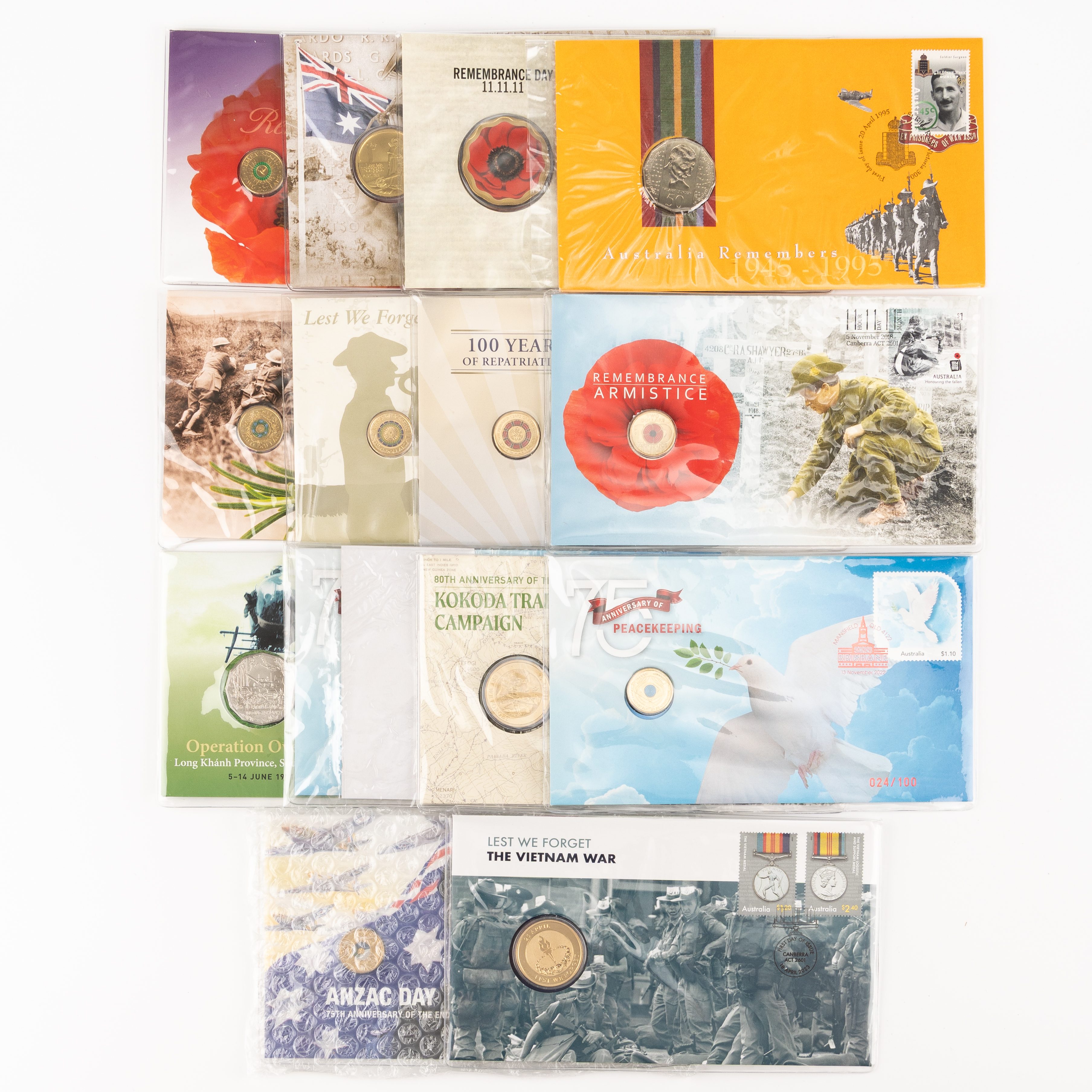 Elizabeth II, Lest We Forget / Remembrance, Fifty Cents - Five Dollars, 1995 - 2023, UNC