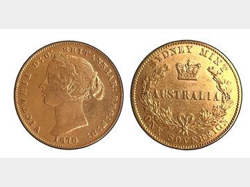 1870 VICTORIA AUSTRALIA SYDNEY MINT GOLD SOVEREIGN
