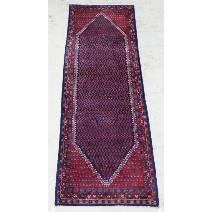 Vintage Persian Boteh Medallion Runner Rug 10'x3'6''