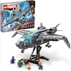 LEGO MARVEL THE AVENGERS QUINJET 76248, SPACESHIP BUILDING TOY SET WITH THOR, IRON MAN, BLACK WIDOW, LOKI AND CAPTAIN AMERICA MINI