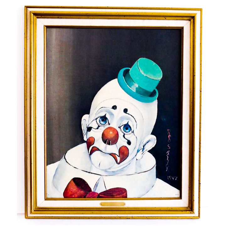 Red Skelton 'Sad Faced Clown' Signed Giclee Print- 25x20'' framed