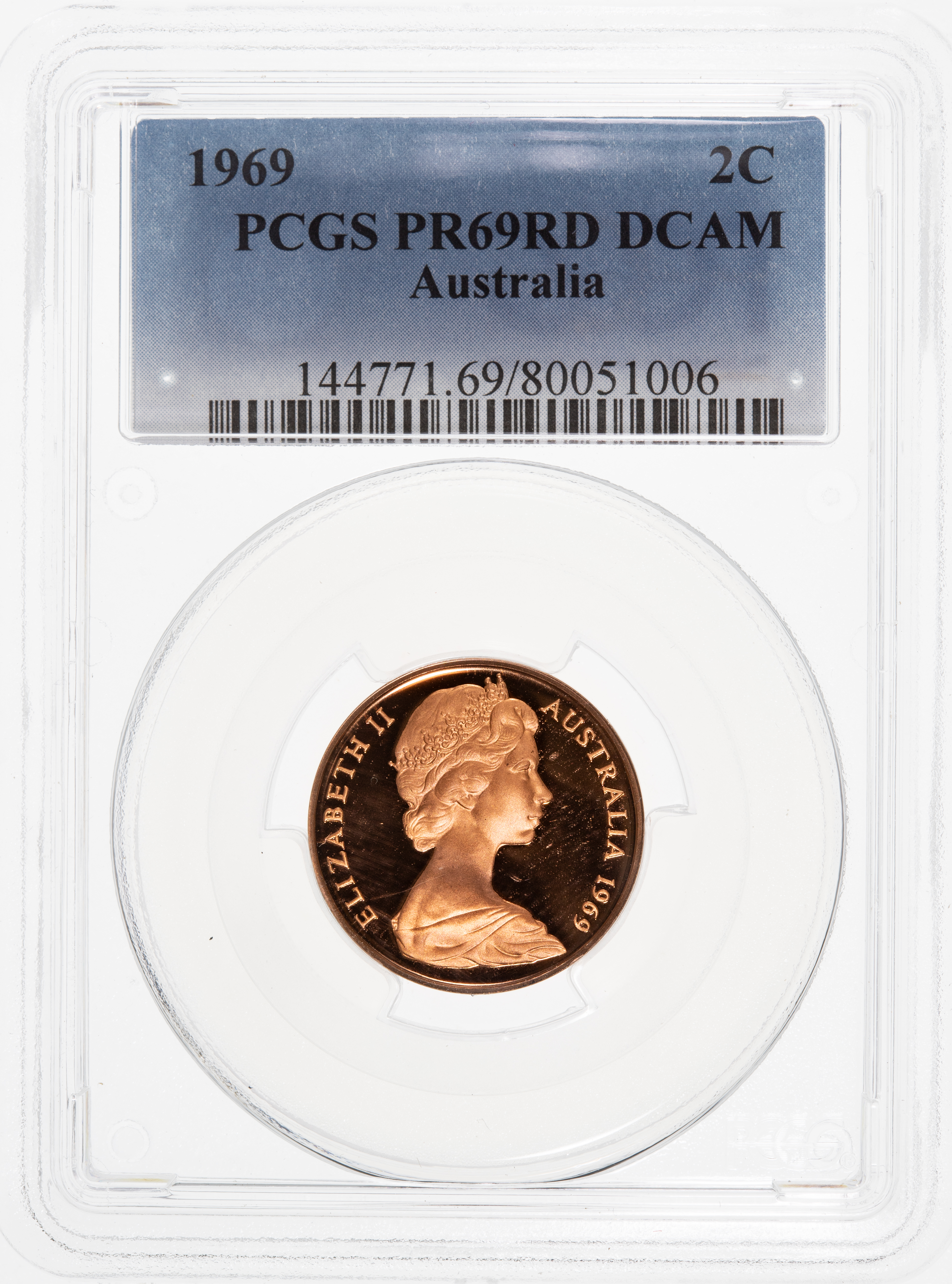 Two Cent, 1969, Pcgs Pr69dcam