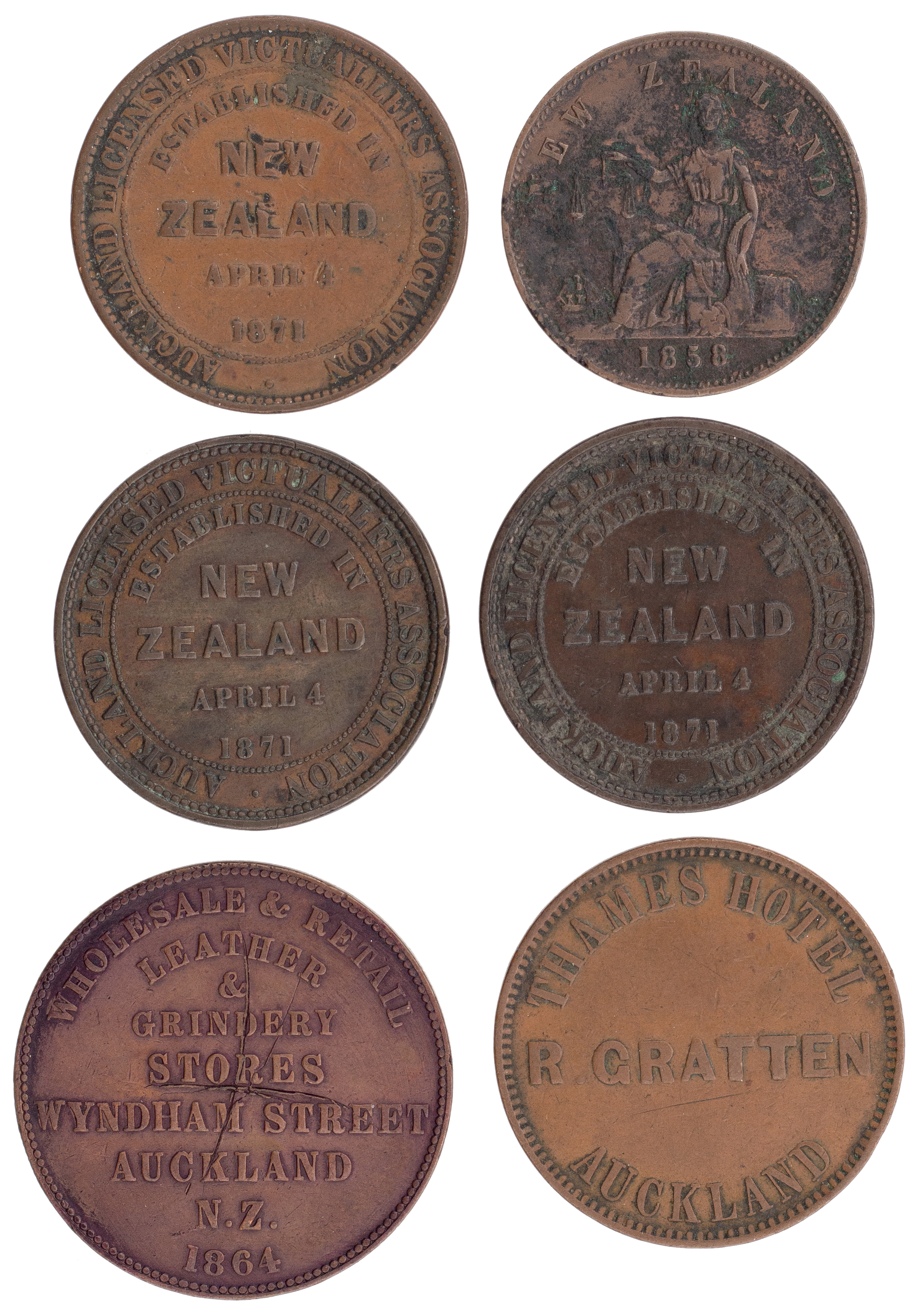 New Zealand, Auckland, Accumulation, Penny VG - aVF