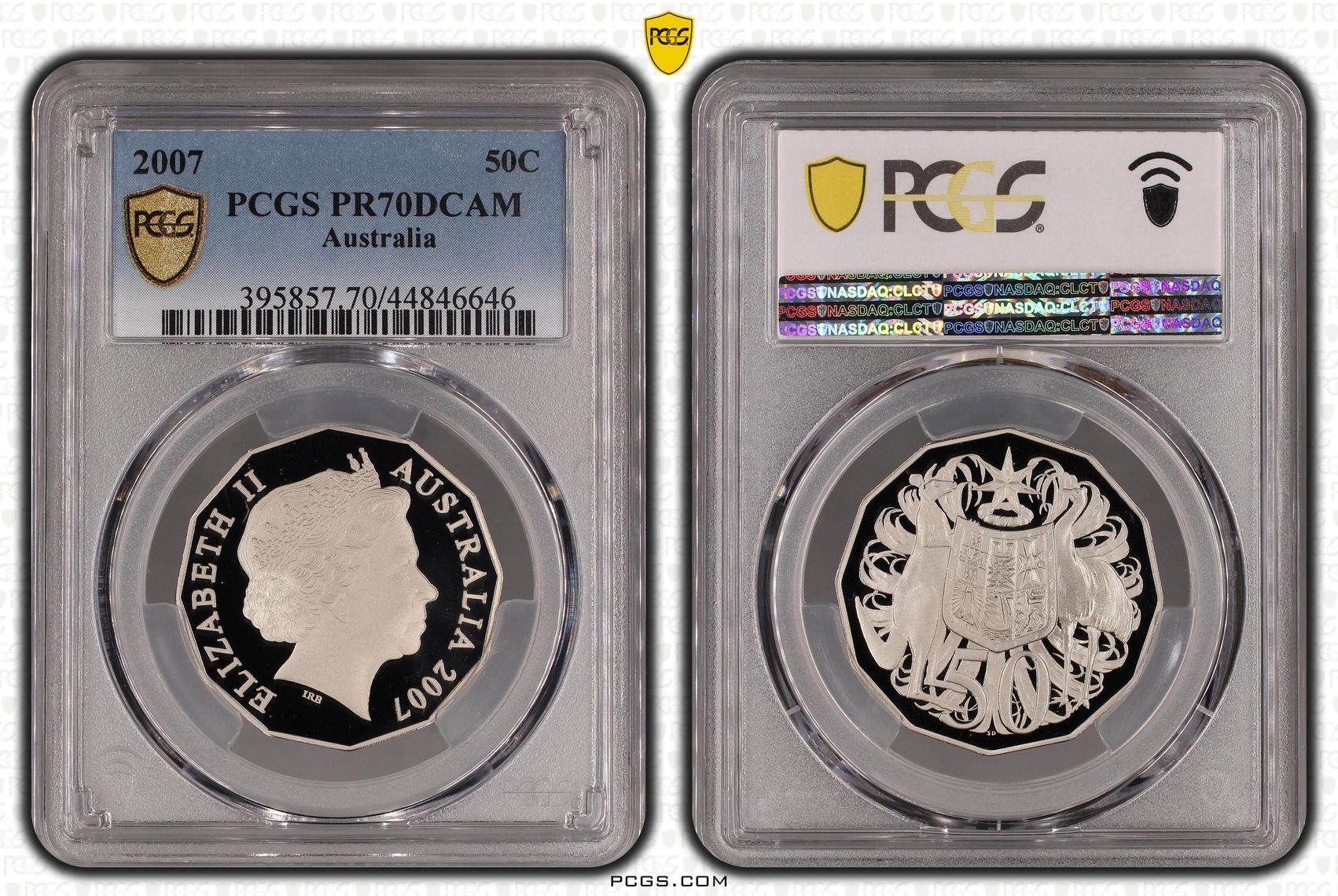 Elizabeth II, Fifty Cent, 2007, PCGS PR 70DCAM
