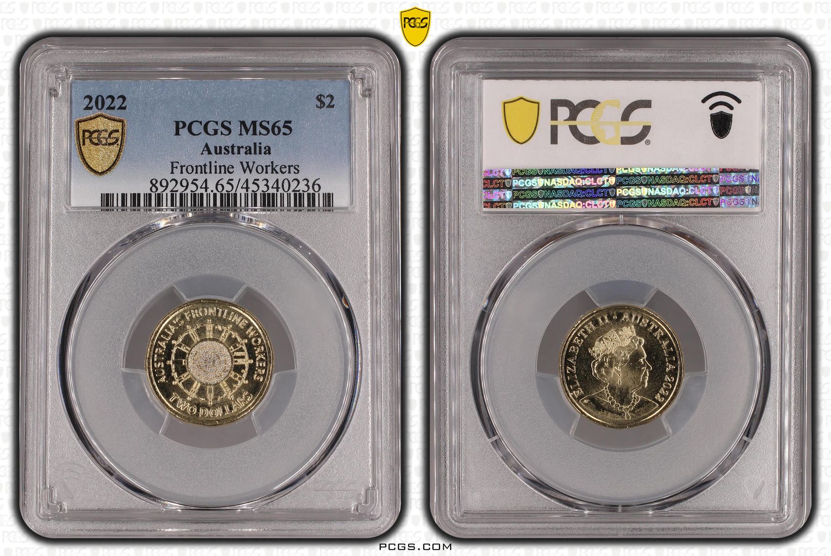 Frontline Workers, Two Dollar, 2022, PCGS MS65