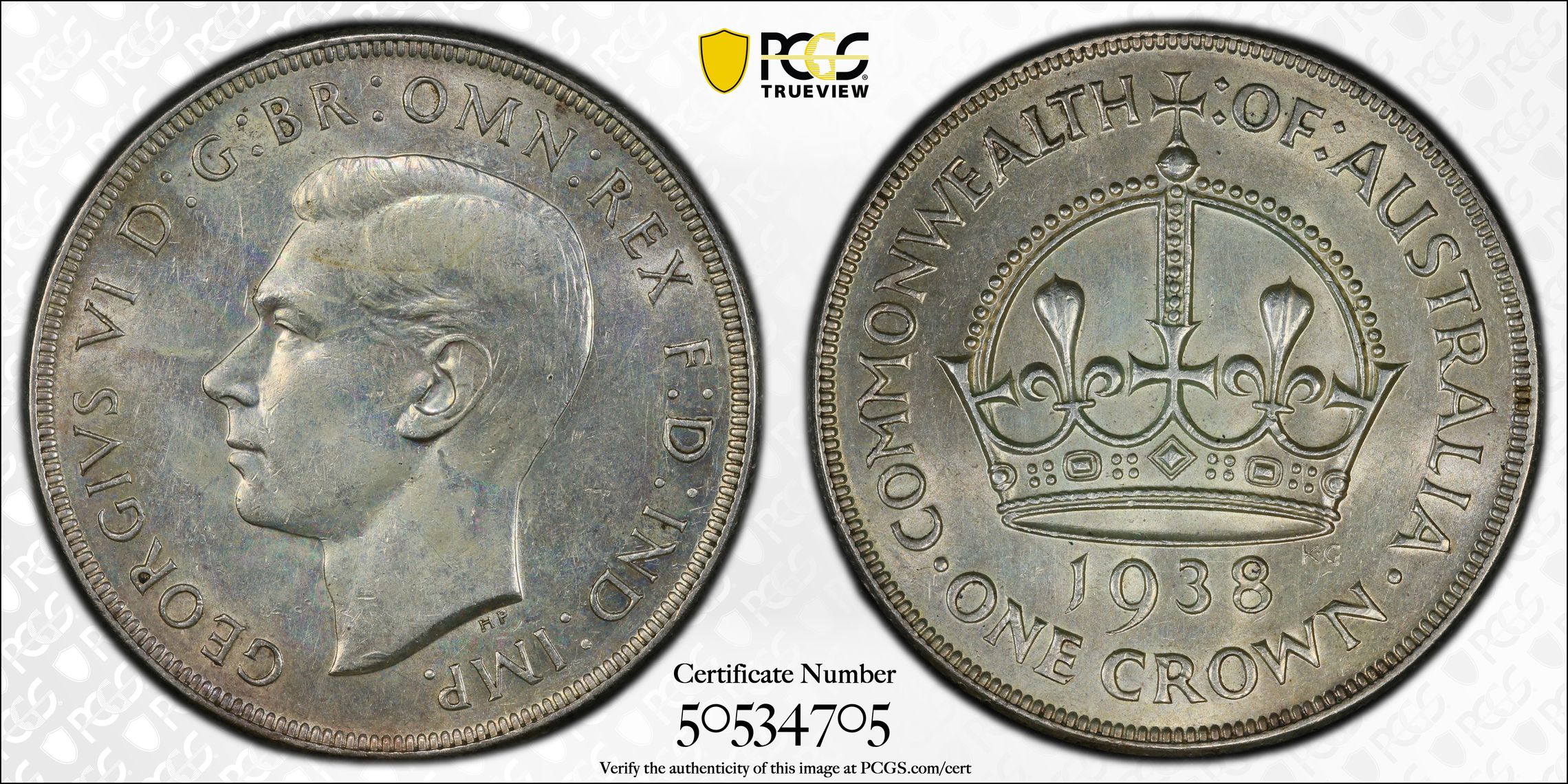Crown, 1938, PCGS AU55
