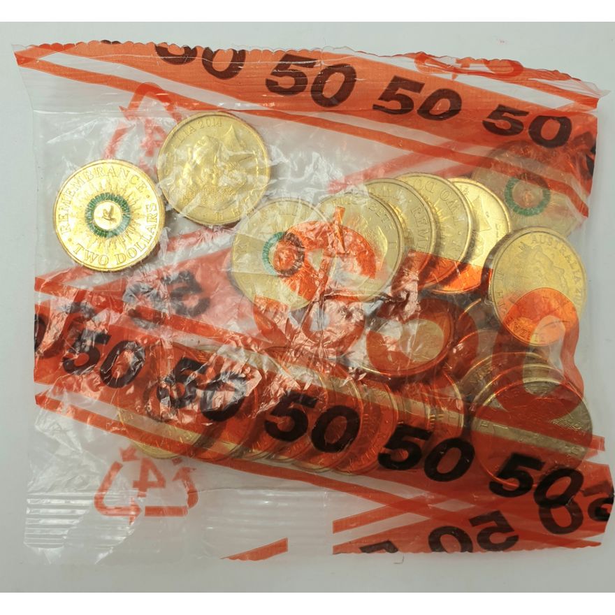 Remembrance $2 Coins in a Bag