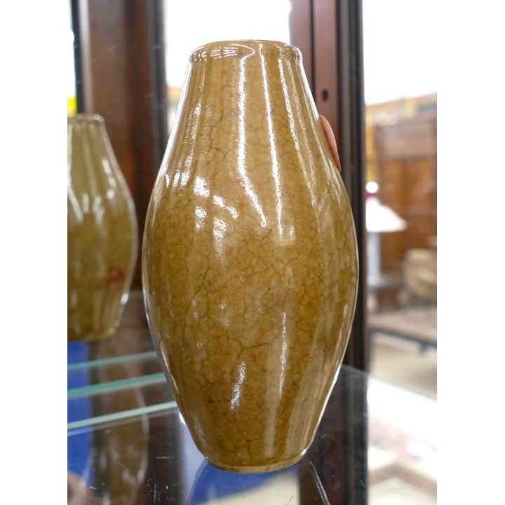 Old Chinese Gu Crackle Glaze Cabinet Vase 5'' - Some cracking