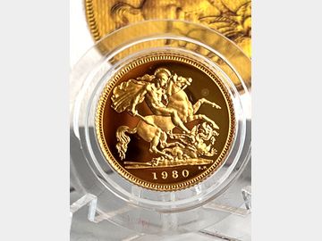 1980 ELIZABETH II PROOF GOLD HALF SOVEREIGN