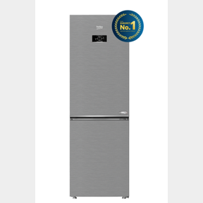 BEKO 316L HARVESTFRESH NO-FROST 60CM BOTTOM FREEZER FRIDGE BRUSHED SILVER - BRUSHED SILVER - YES - BEYOND 316L COMBI FRIDGE