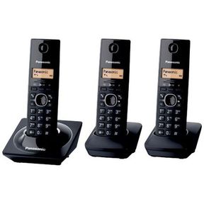 Panasonic KX-TG1713 Trio Cordless Dect Phones - Black-defective