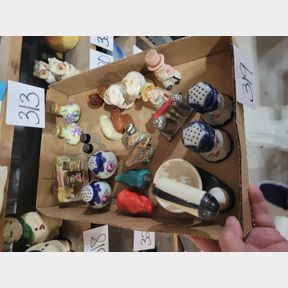 Lg. assortment of vintage salt and pepper shakers