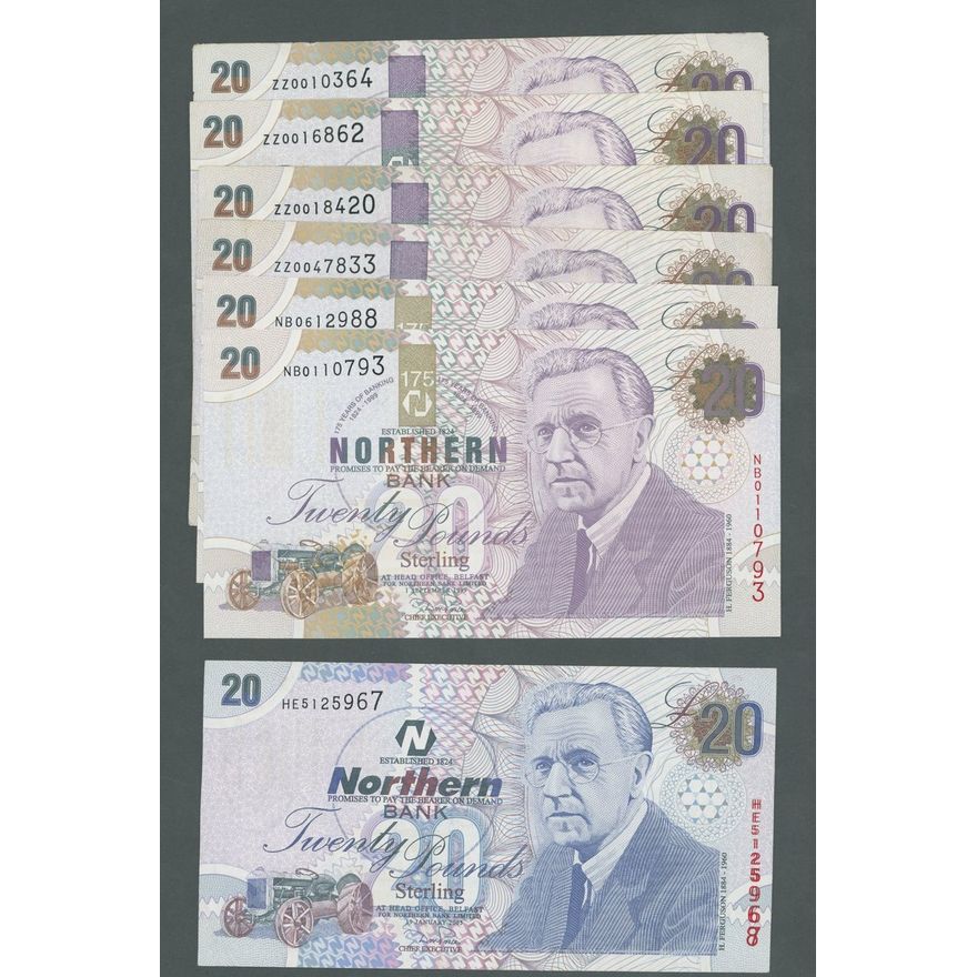 Northern Bank, Northern Ireland, [7 notes] £20, (1997-2005), including ...